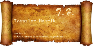 Treszler Henrik névjegykártya